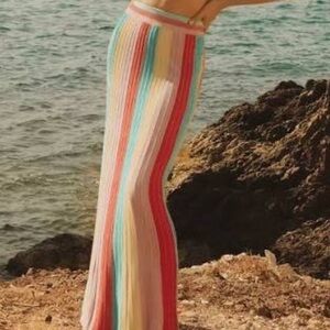 Striped Knit Maxi Skirt